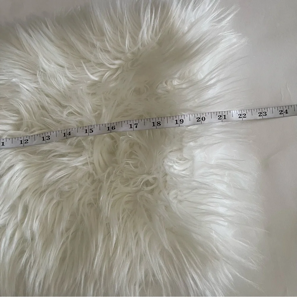 White Faux Fur Pillow Case Covers